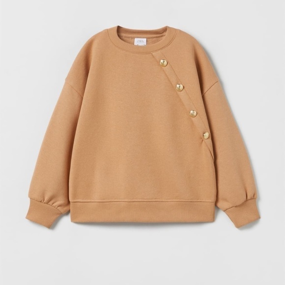 Zara Other - Zara Golden Buttons Sweatshirt